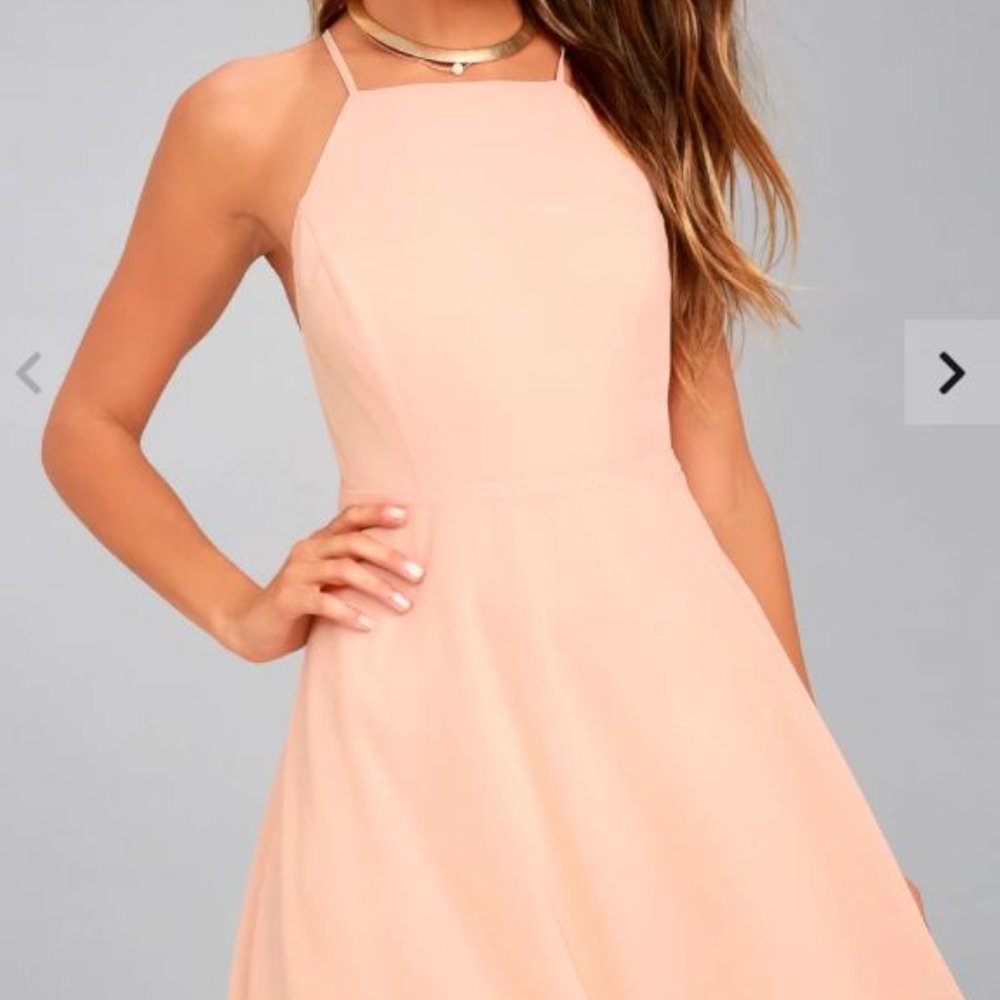 Lulus Blush Pink Letter of Love Backless Dress